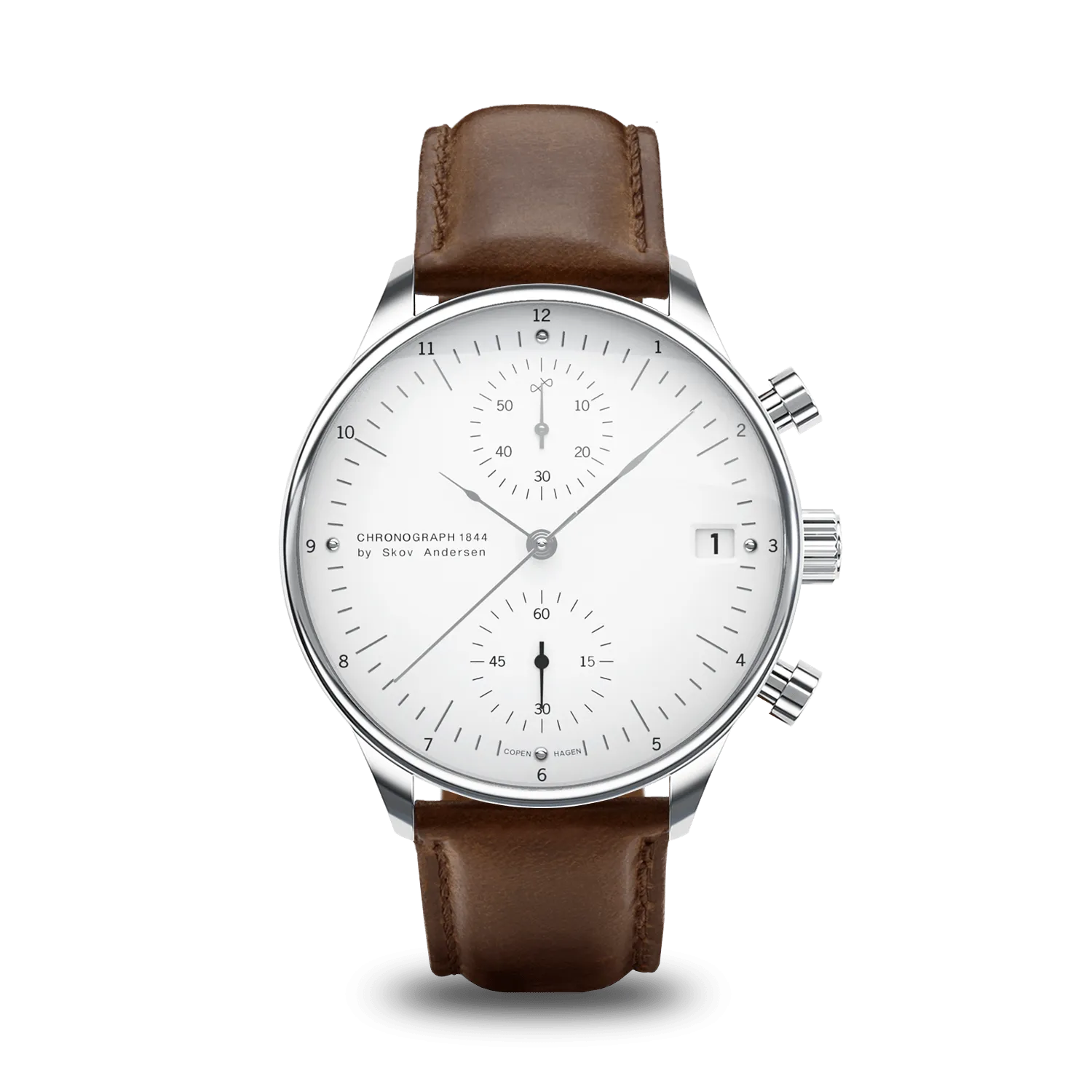 1844 Chronograph, Steel / White (B)