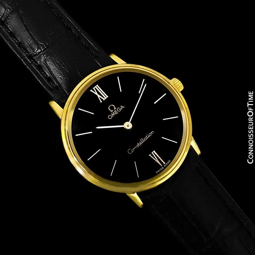 1978 Omega Constellation Mens Vintage Quartz Accuset Watch - 18K Gold Plated