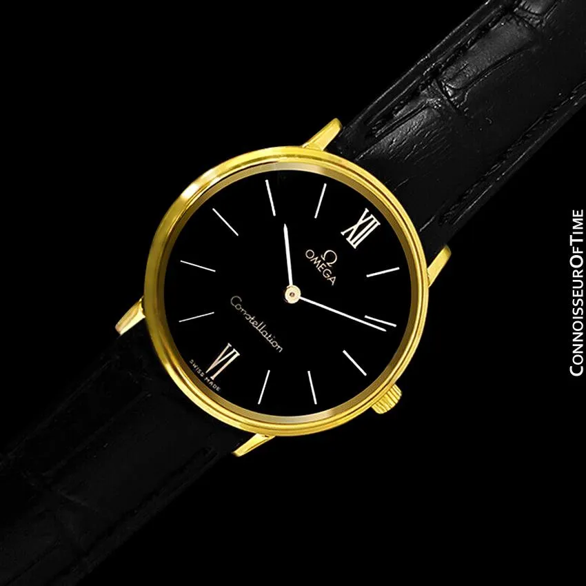 1978 Omega Constellation Mens Vintage Quartz Accuset Watch - 18K Gold Plated