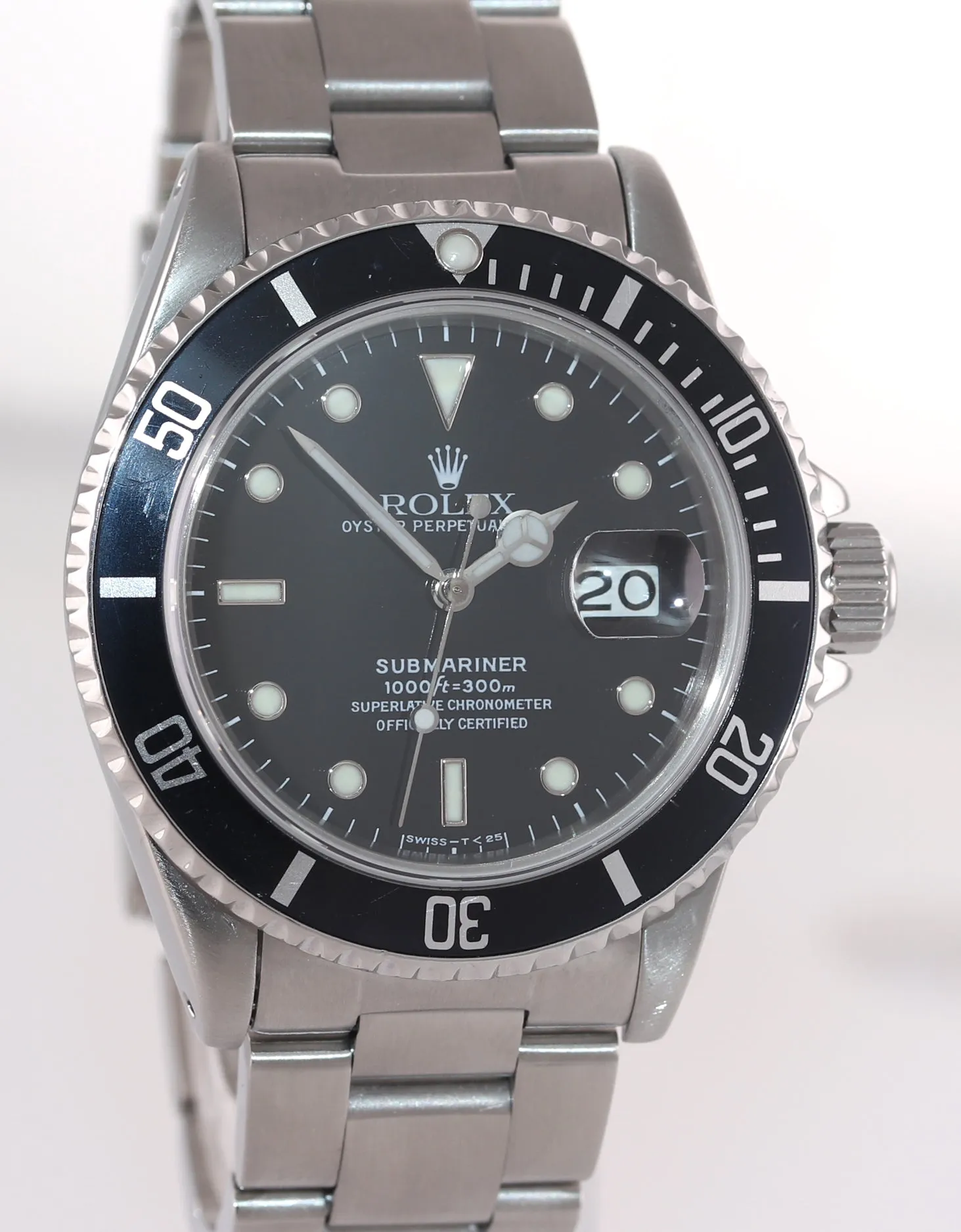 1982 Rolex Submariner Date 16800 Steel Black 40mm Dive Watch Box