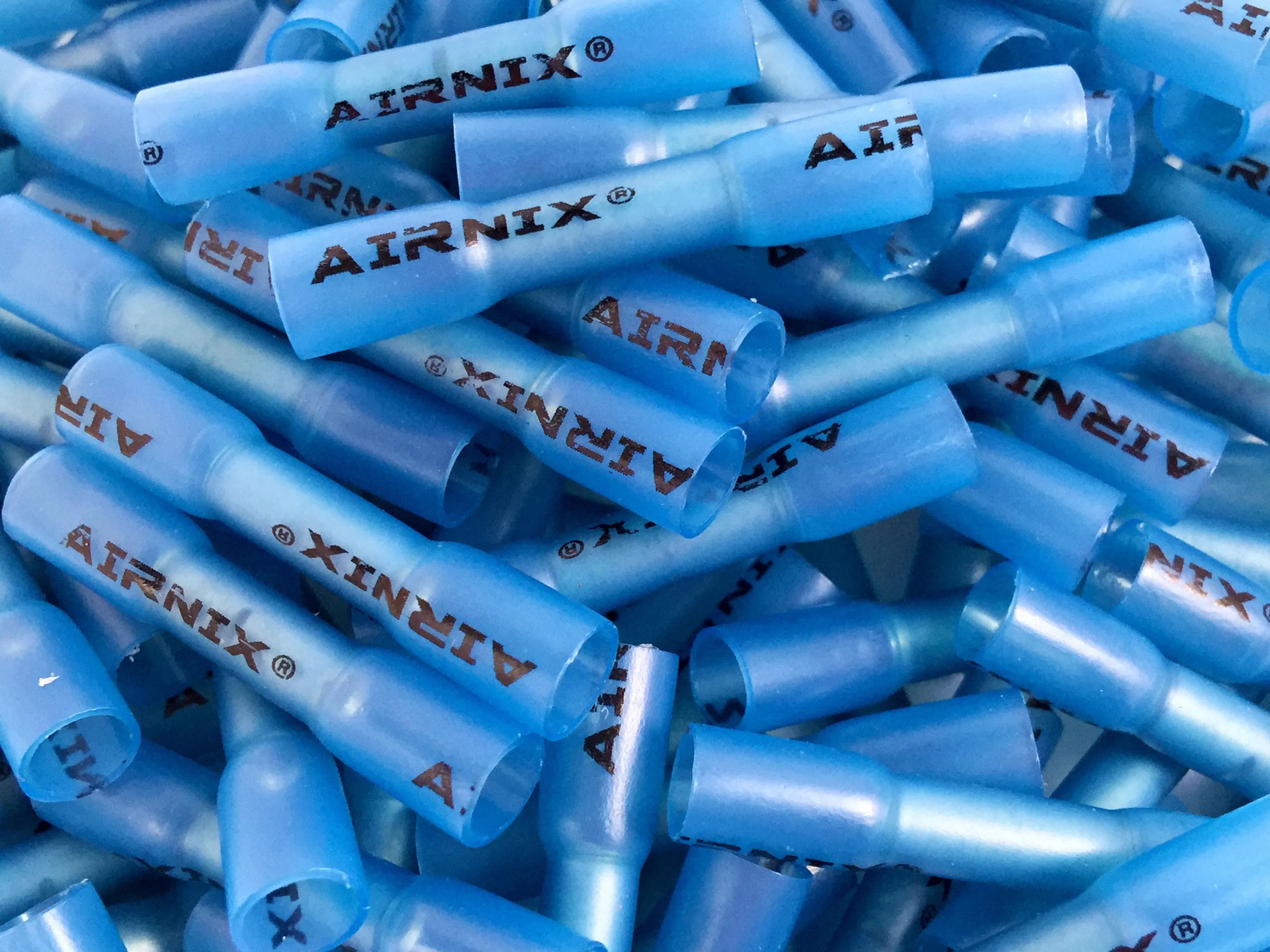 AIRNIX TERMINAL Blue 16-14AWG Heat Shrink Insulated Crimp Butt Connectors