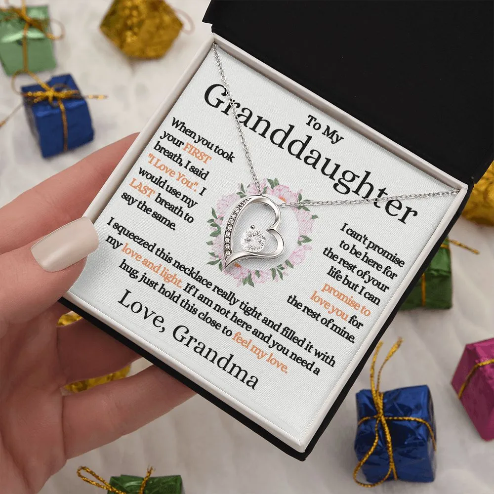 [Almost Sold Out] Granddaughter 14k Gold Heart Necklace - Love, Grandma