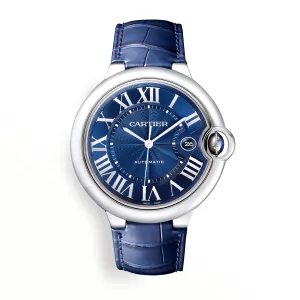 Ballon Bleu De Cartier Watch with Blue Guilloché Dial