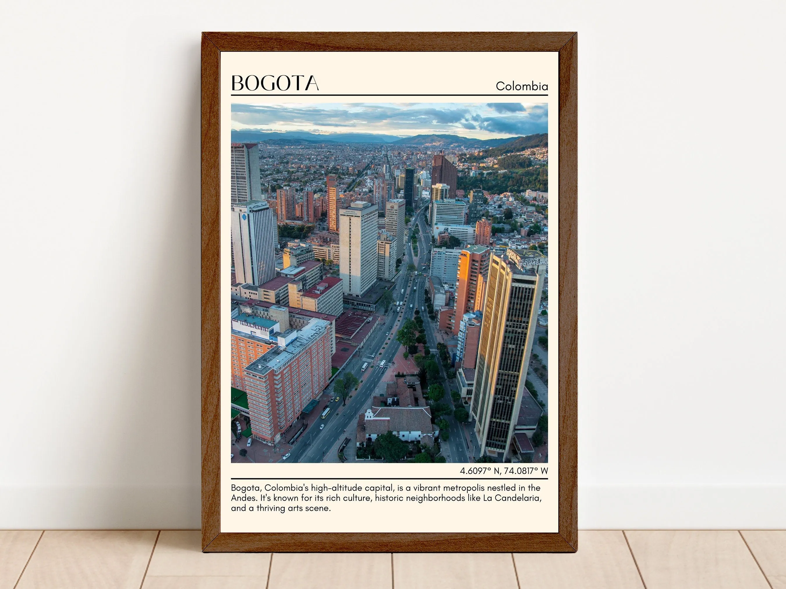 Bogota Minimal Wall Art, Colombia