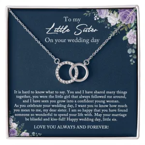 Bride Gift from Sister, Little Sister Wedding Day Gift, Big Sister to Bride Necklace