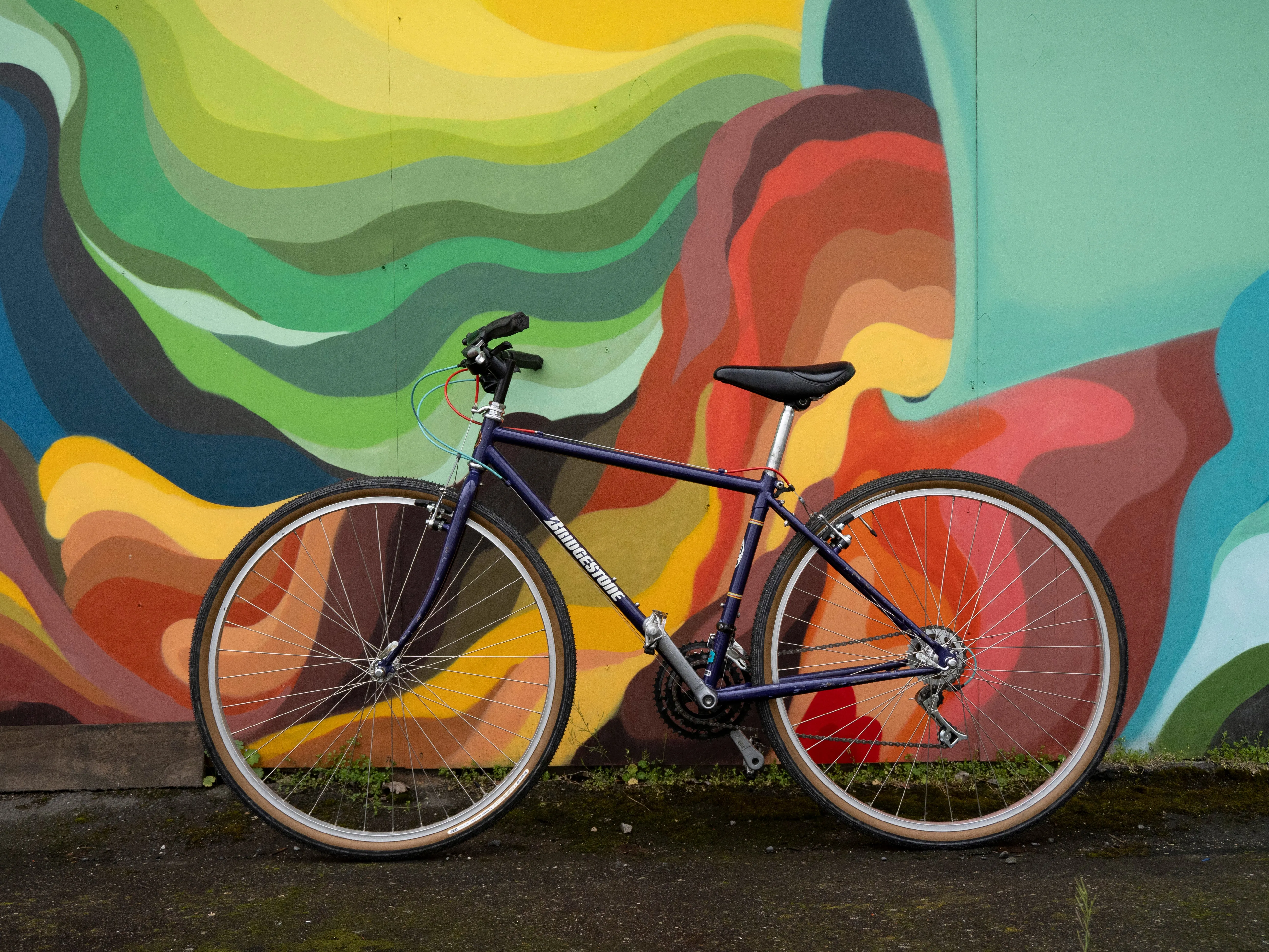 Bridgestone XO-5 Vintage Hybrid Bicycle, Purple, 16 in/XS