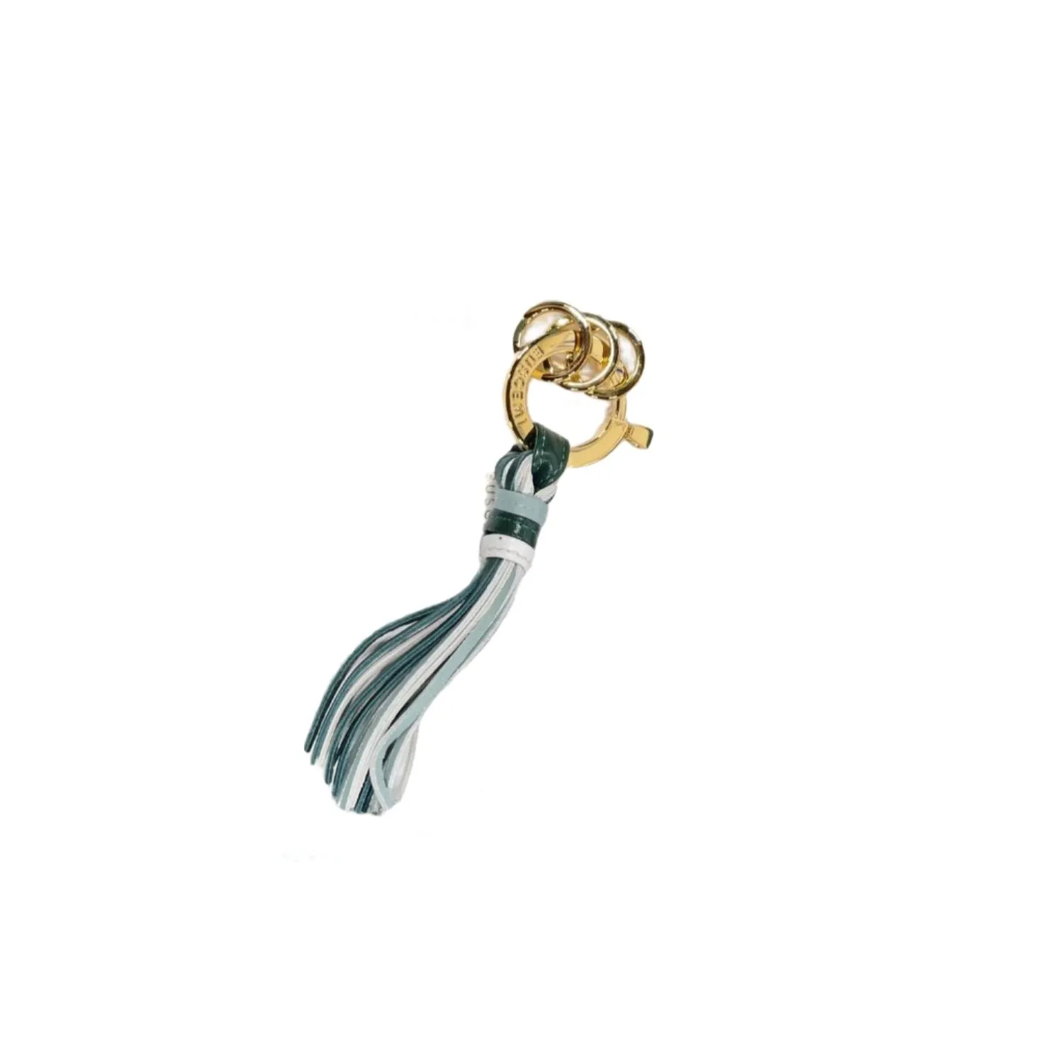 Buscemi Fringe Keyholder White Militare Leather