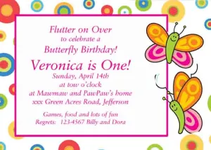 BUTTERFLIES CUSTOM INVITATION
