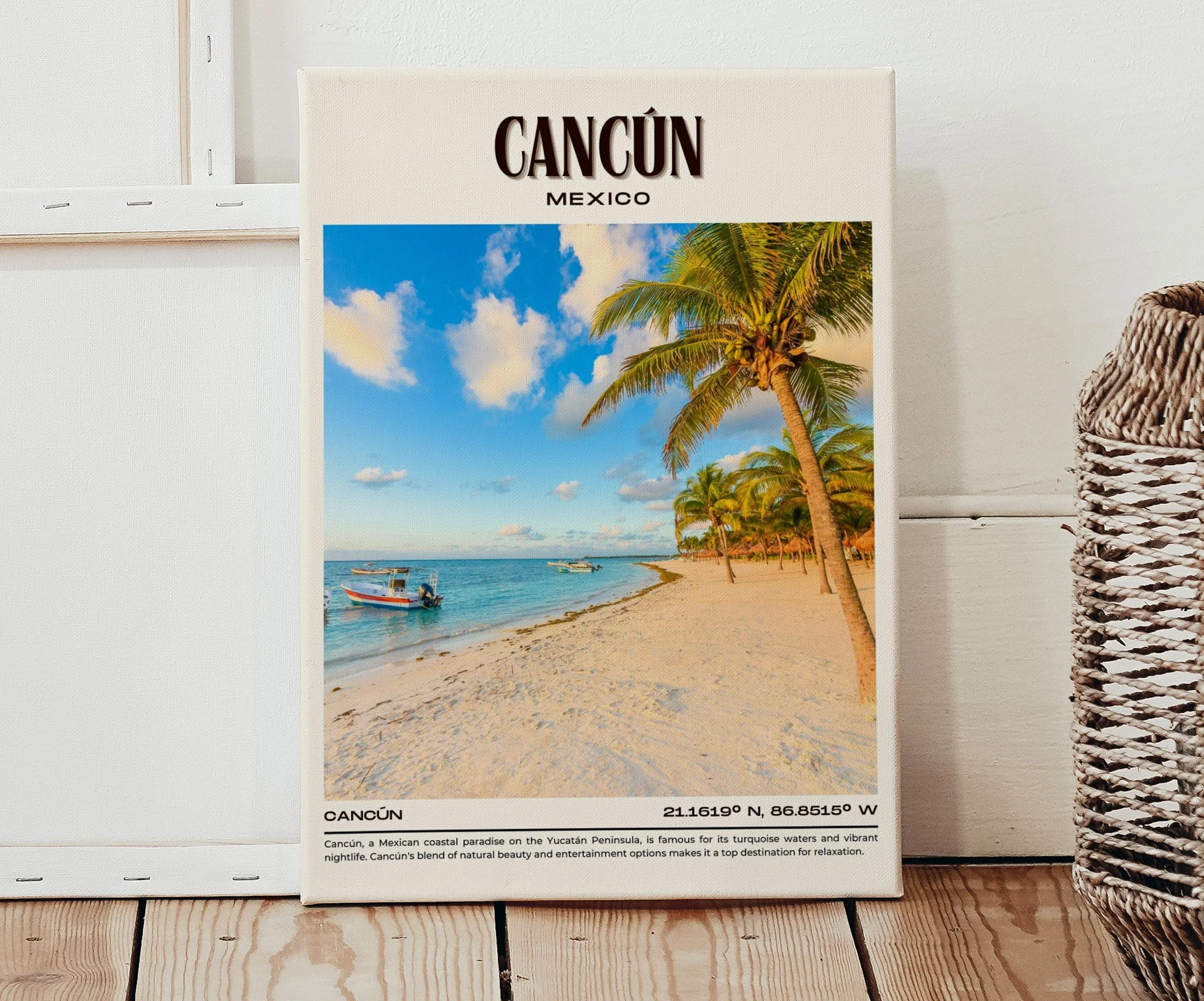 Cancún Vintage Wall Art, Mexico