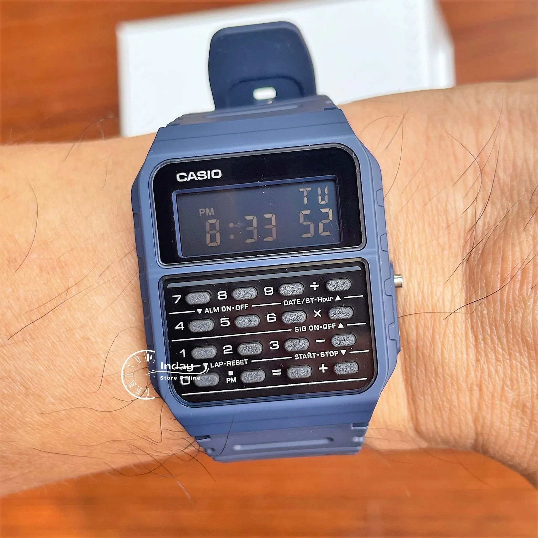 Casio Digital Unisex Watch CA-53WF-2B Digital Data Bank Resin Band Resin Glass Battery Life 5-Years