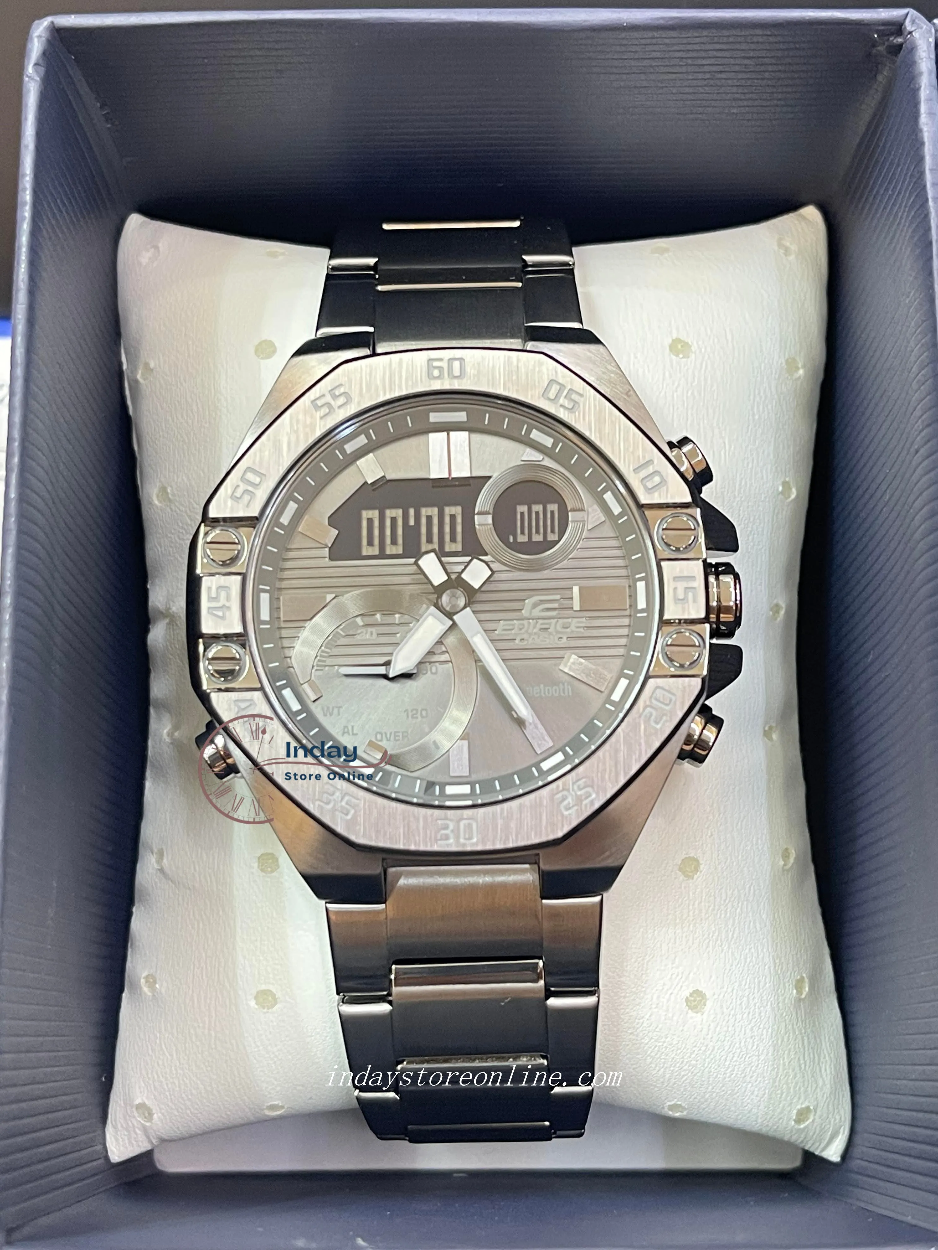 Casio Edifice Men's Watch ECB-10DC-1B Stainless Steel Band Mineral Glass Mobile link Bluetooth