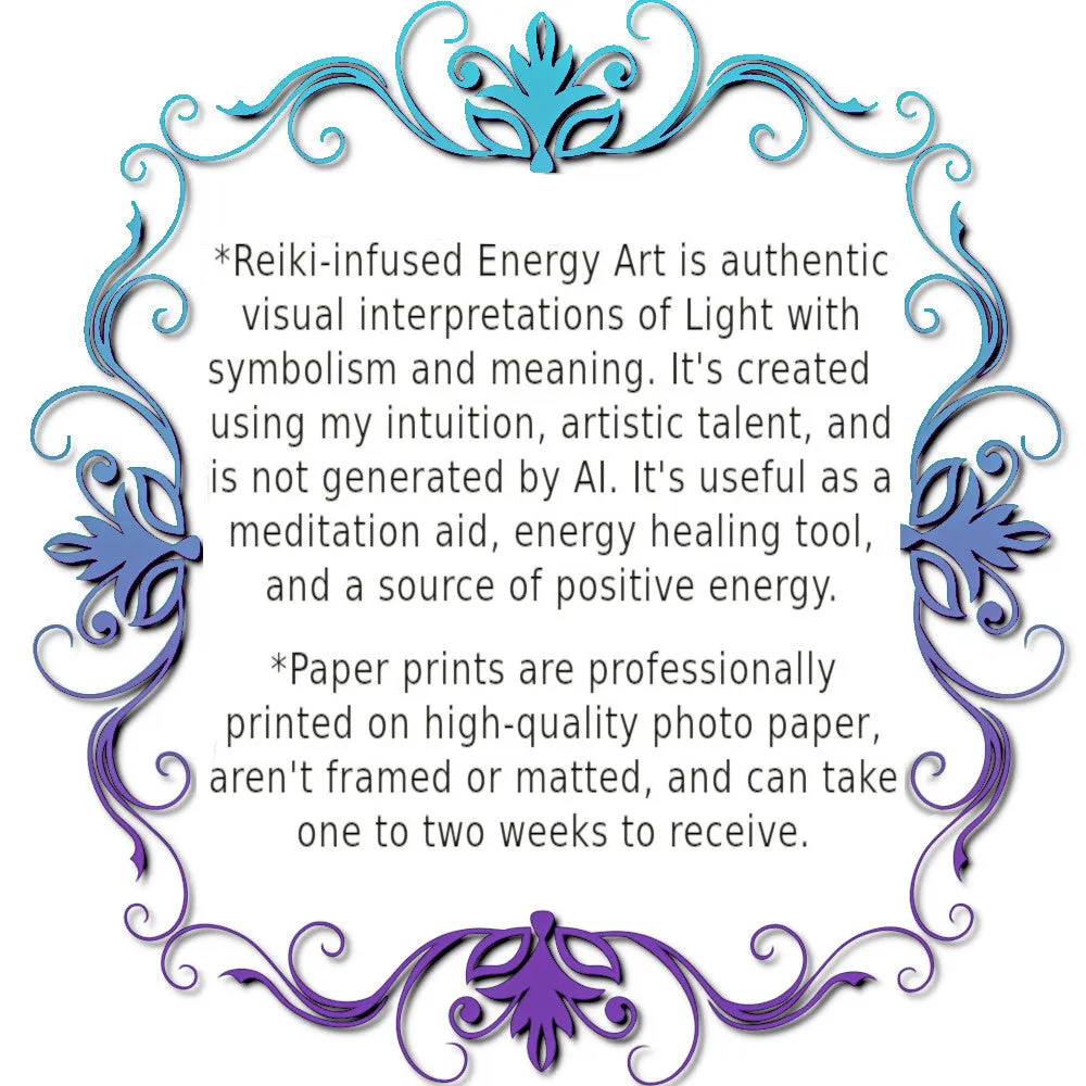 Chakra Art, Rainbow Rainbow Sphere, Reiki Energy Art Print - "Chakra Healing"