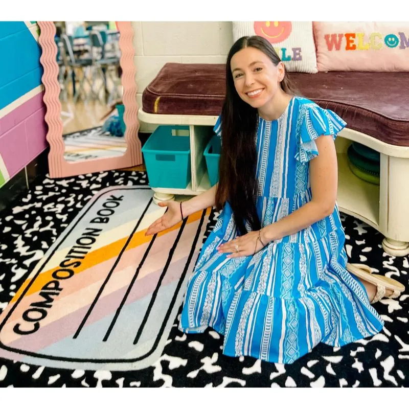Composition Notebook Classroom Rug