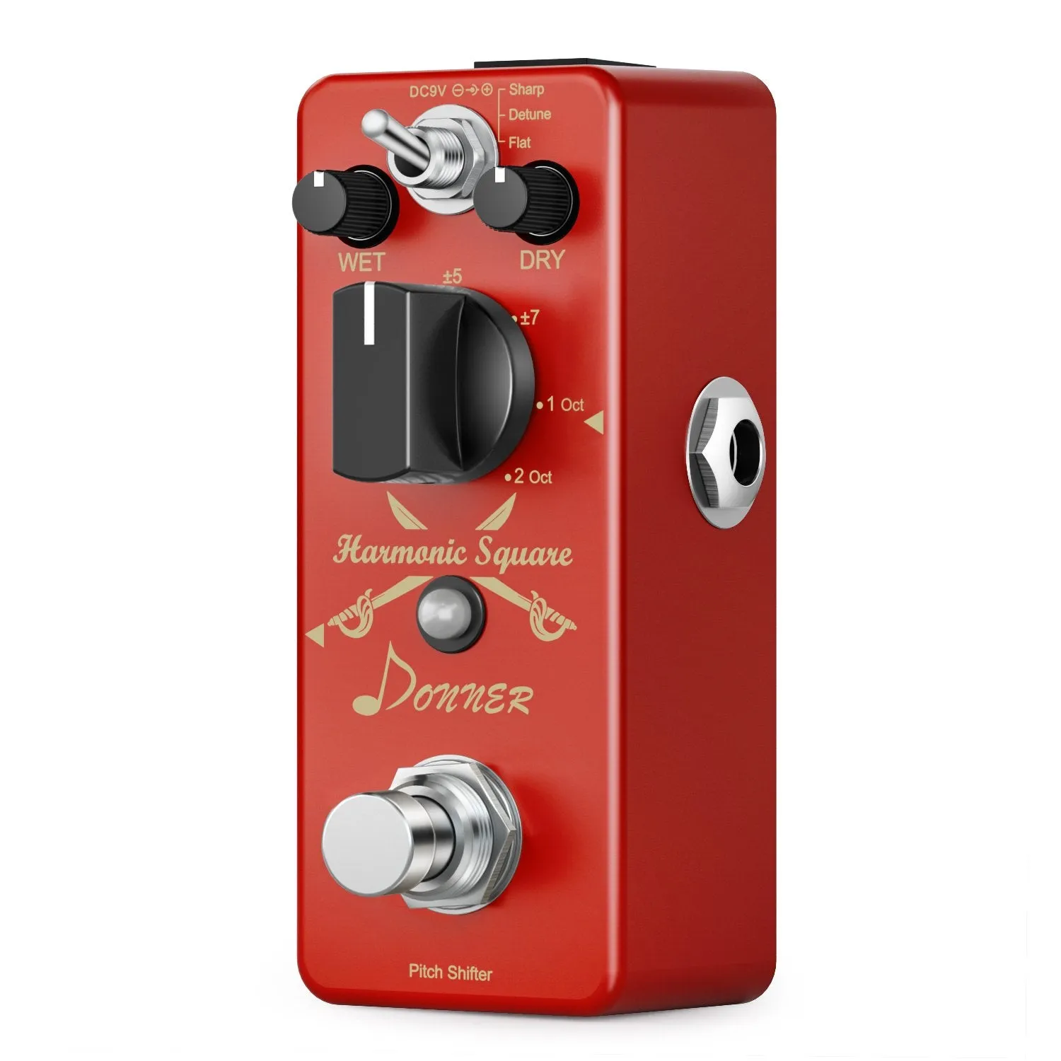 Donner Digital Octave Guitar Effect Pedal Harmonic Square 7 modes