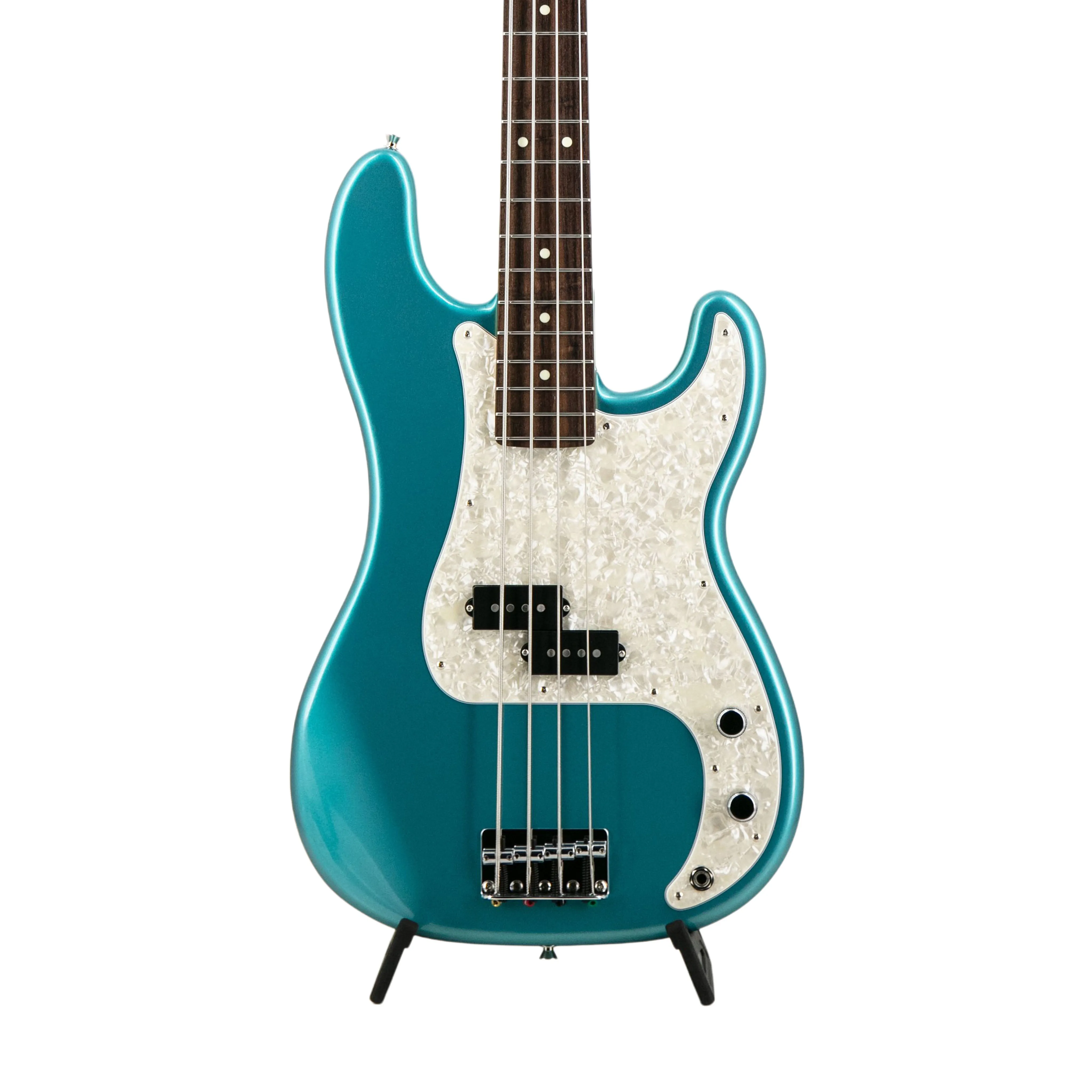 Fender FSR Collection Hybrid II Precision Bass Guitar, RW FB, Teal Green Metallic