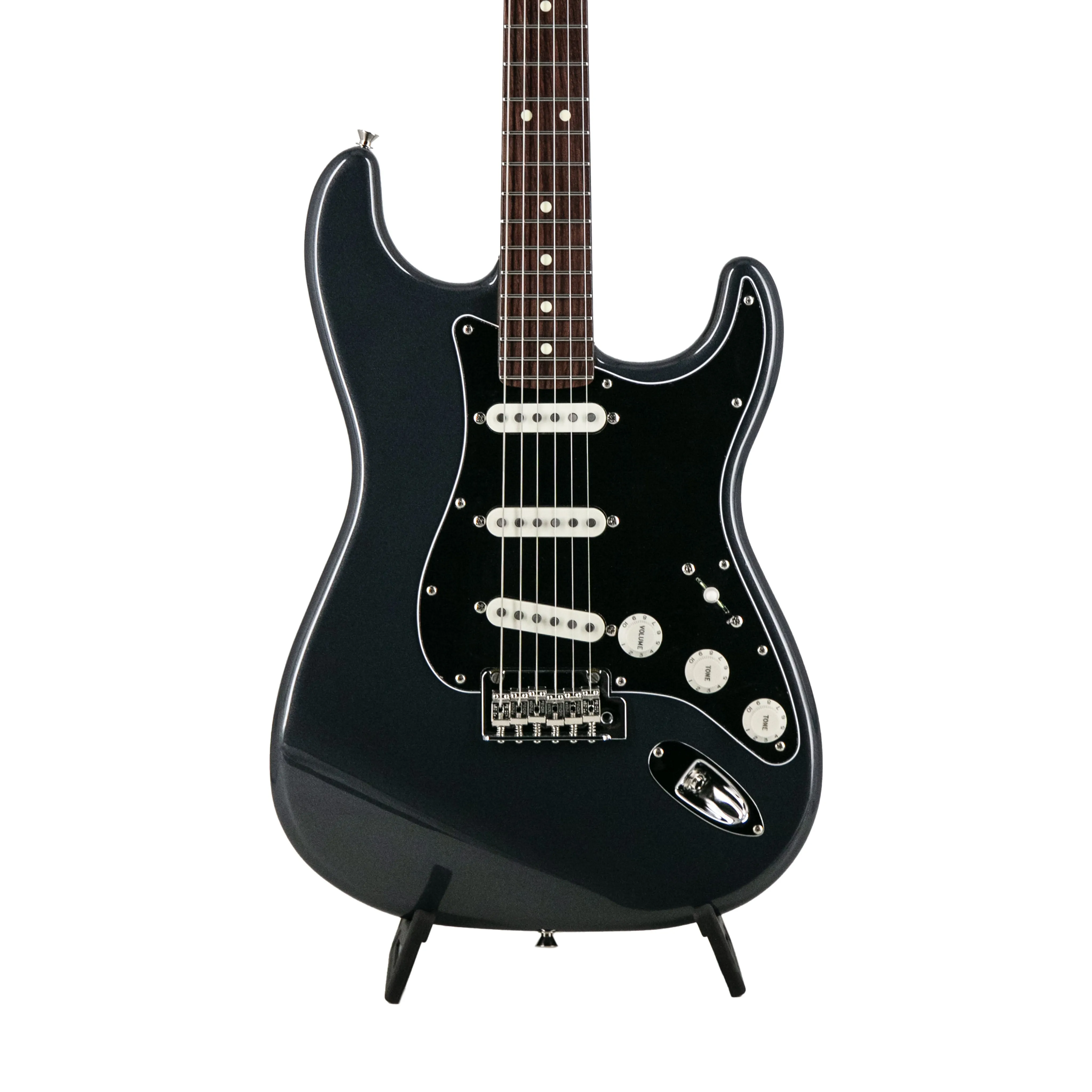 Fender FSR Collection Hybrid II Stratocaster Electric Guitar, RW FB, Charcoal Frost Metallic