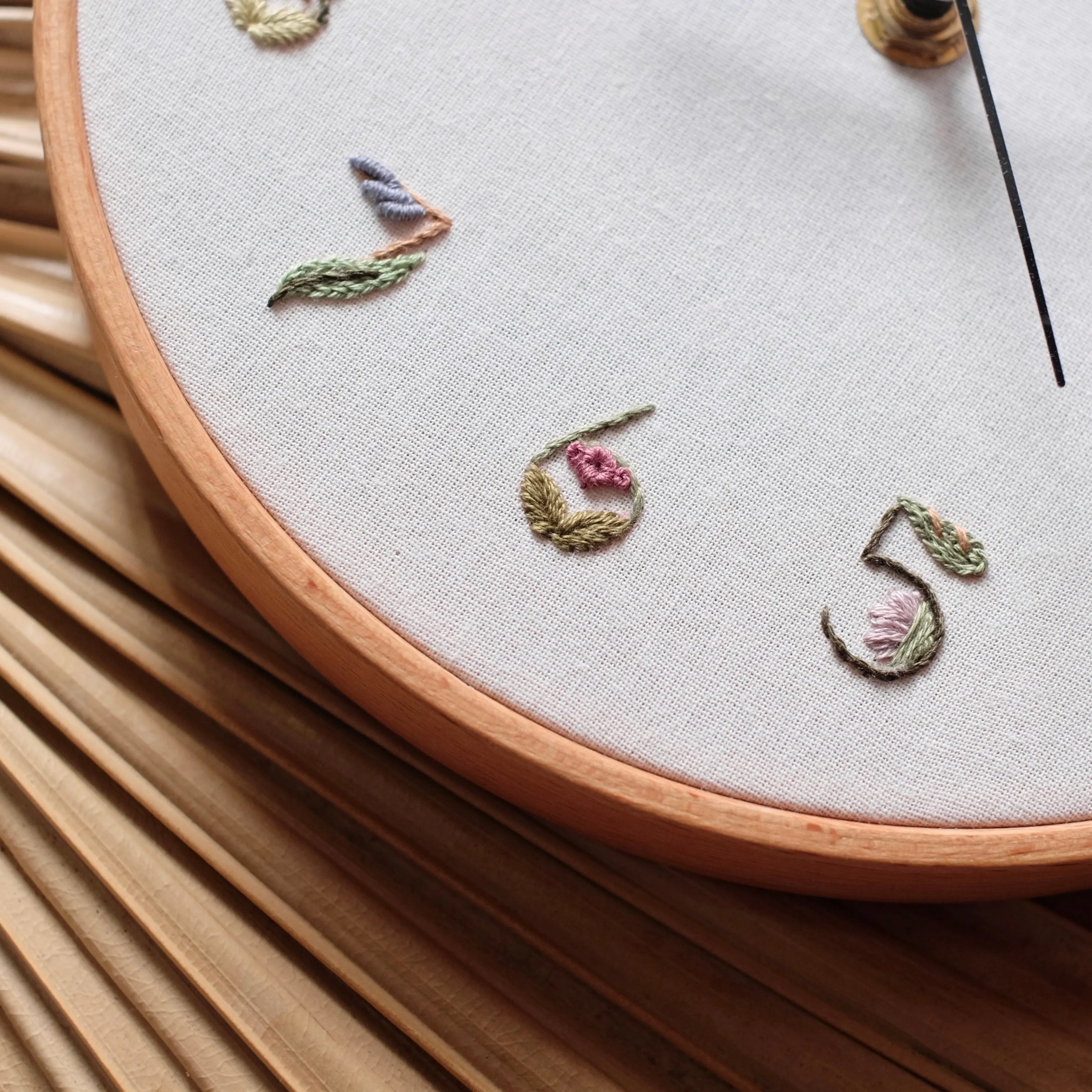 Floral Embroidery Clock - PDF Pattern