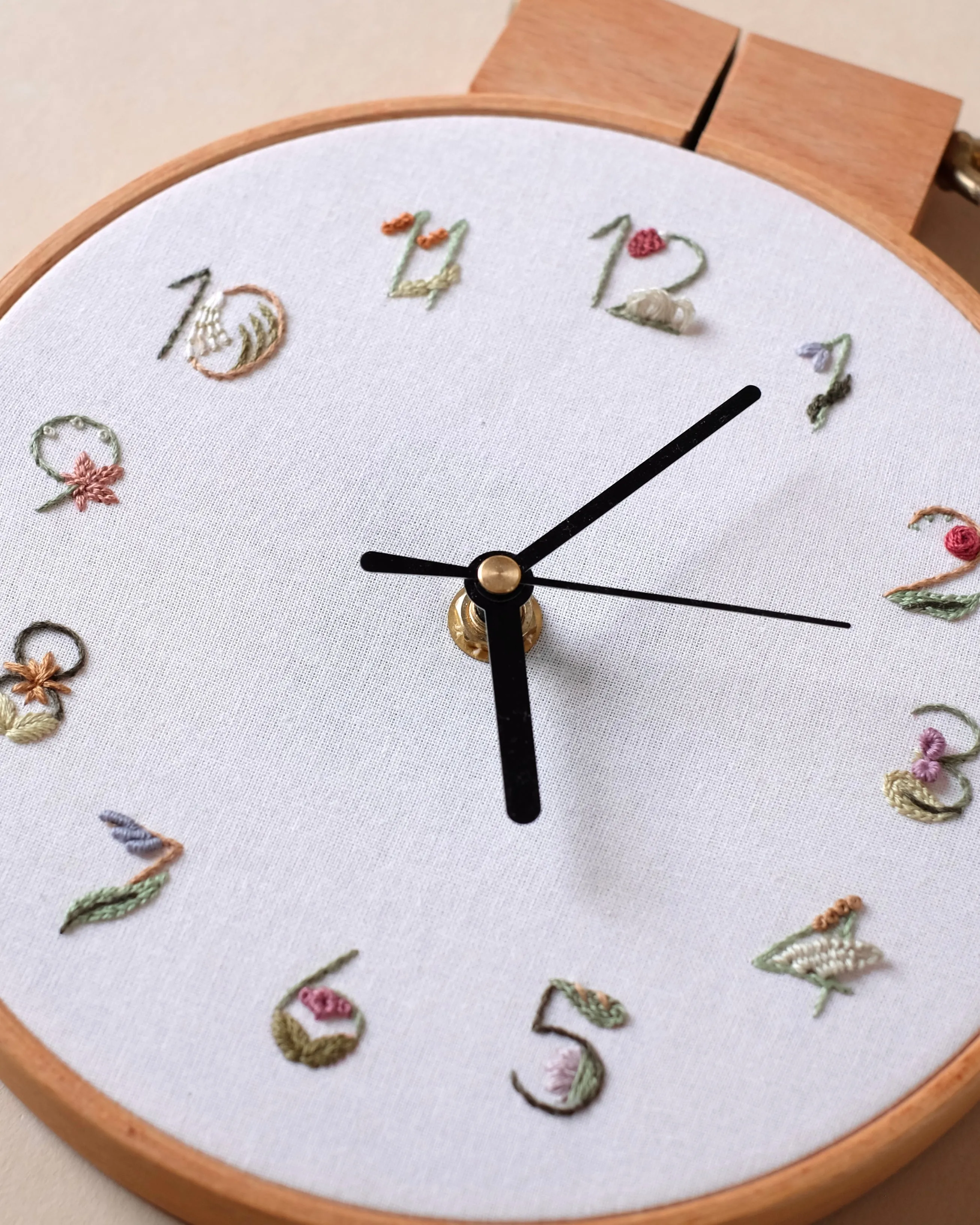 Floral Embroidery Clock - PDF Pattern