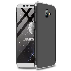 For Samsung J6 Plus/ J6 Prime 3 in 1 360 Degree Non-slip Shockproof Full Protective Case Silver black silver_Samsung J6 Plus/ J6 Prime