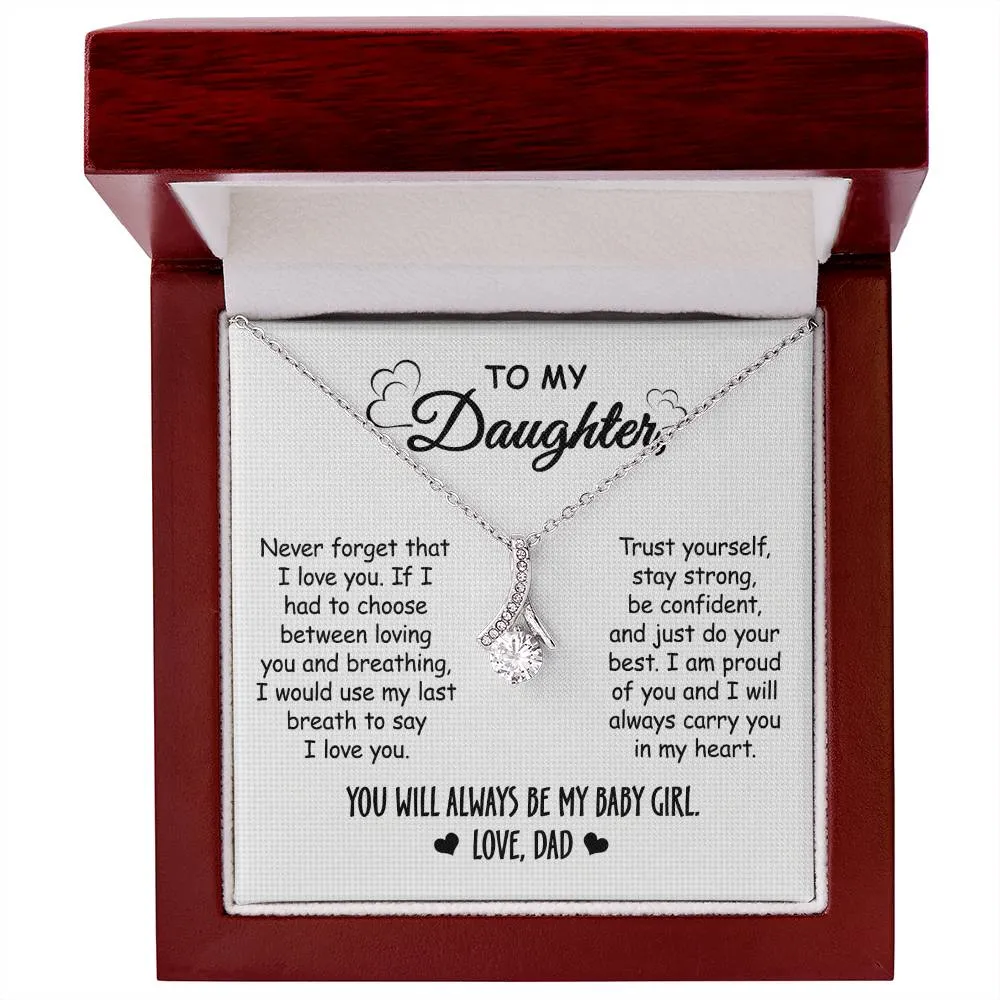 Gift For Daughter From Dad - I Love You - Alluring Beauty Necklace