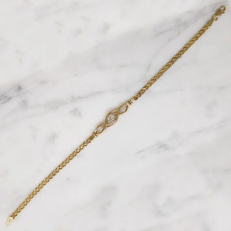 Hybrid Old European Cut Diamond & 14k Gold Bracelet