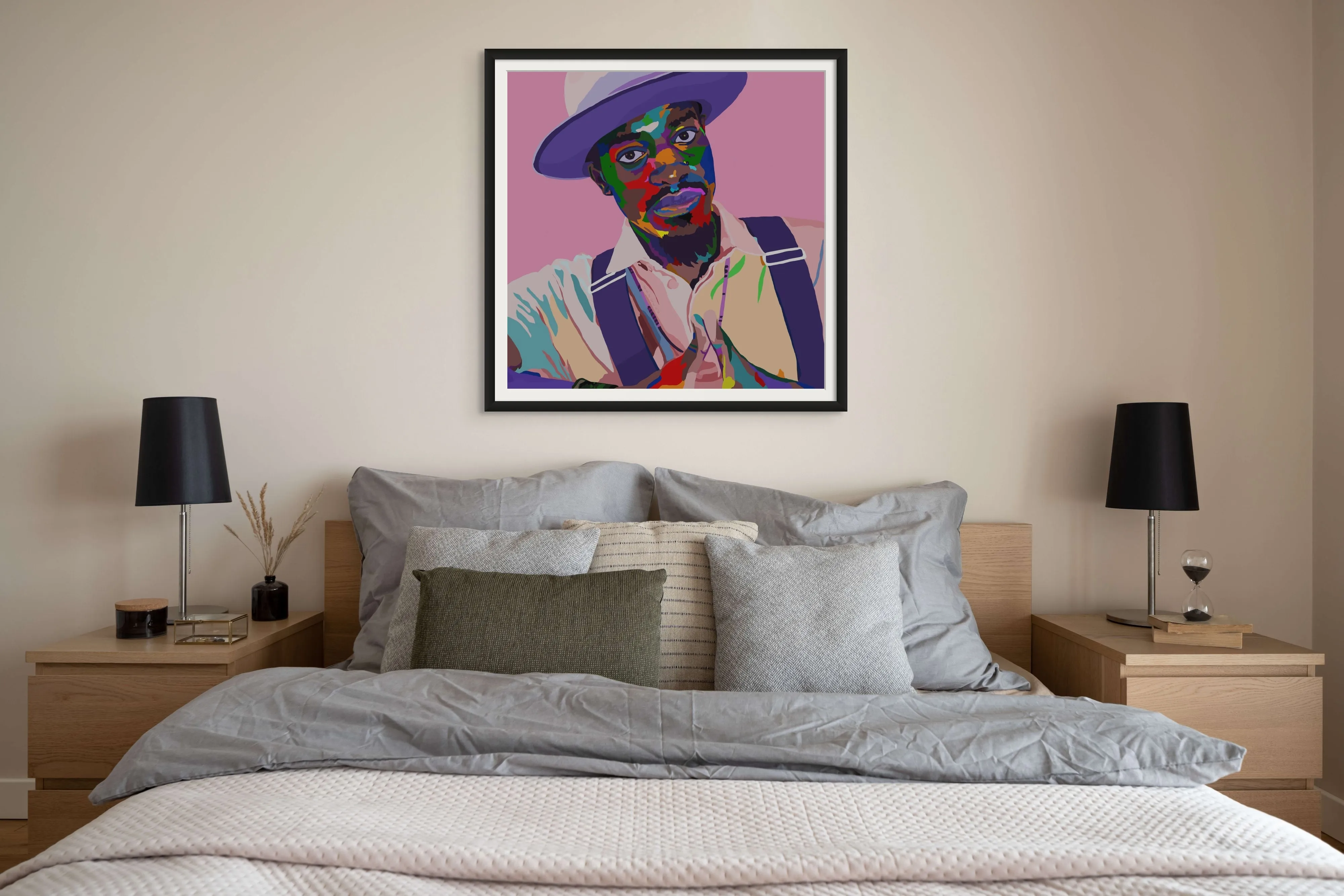 Keep Your Heart 3Stacks - Andre 3000 portrait art - Limited Edition Art Print & Wall Decor - Vakseen Art