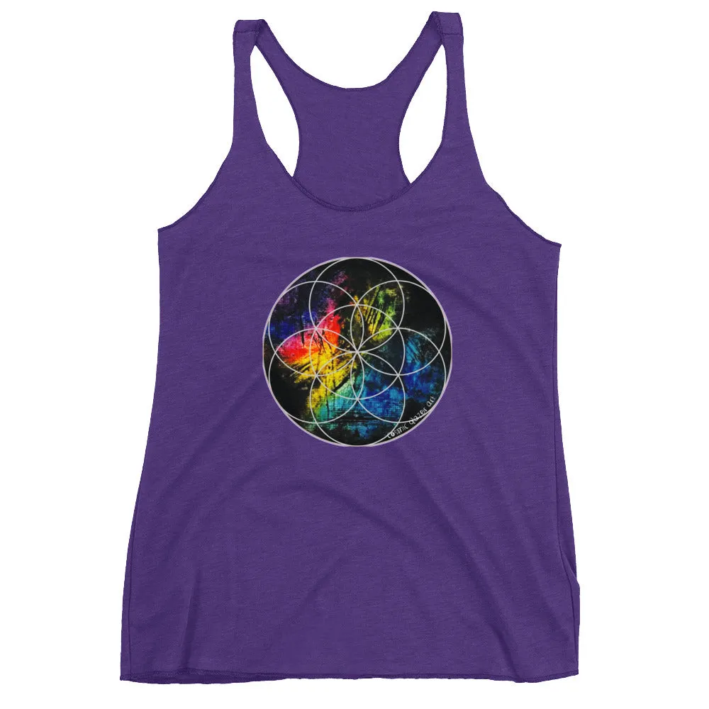 Labradorite Seed of Life Women's Racerback Tank
