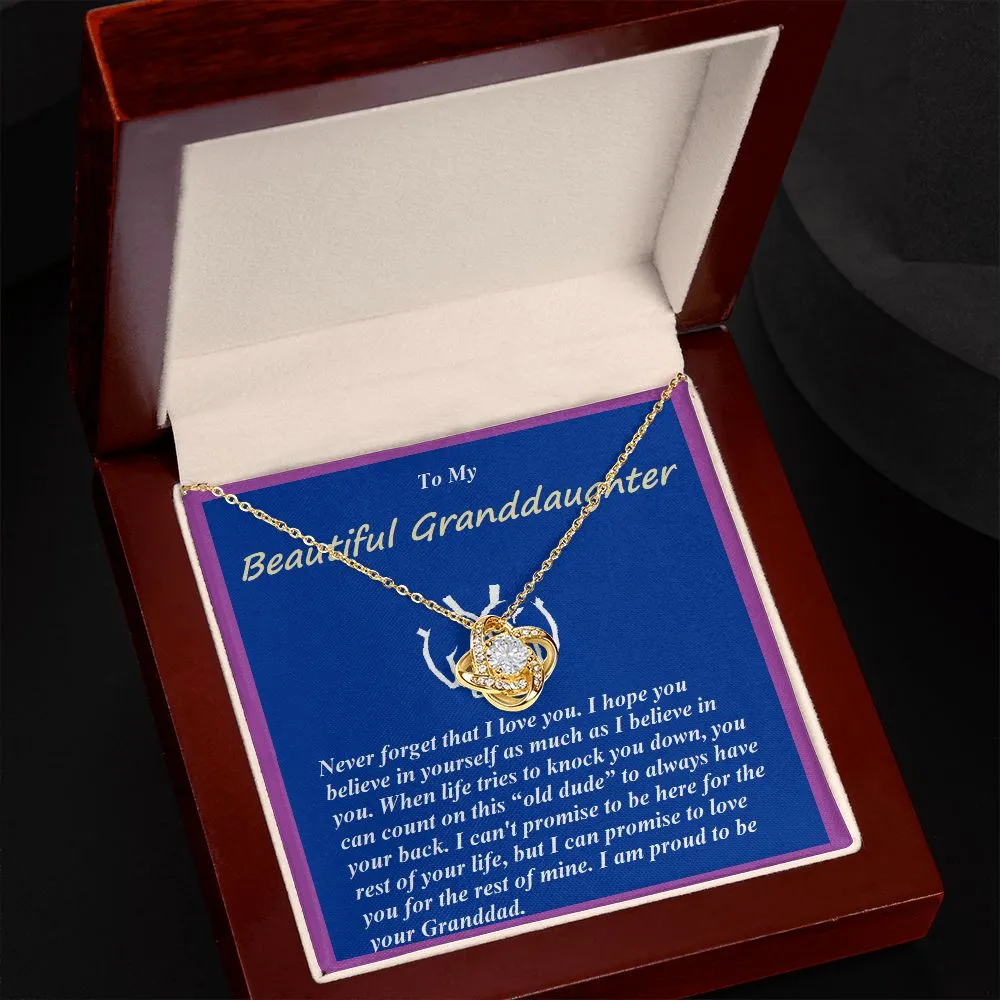 Love Knot Necklace, with Custom Message Card