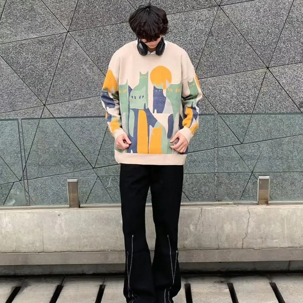OOC' Vintage Cat Knitted Sweater