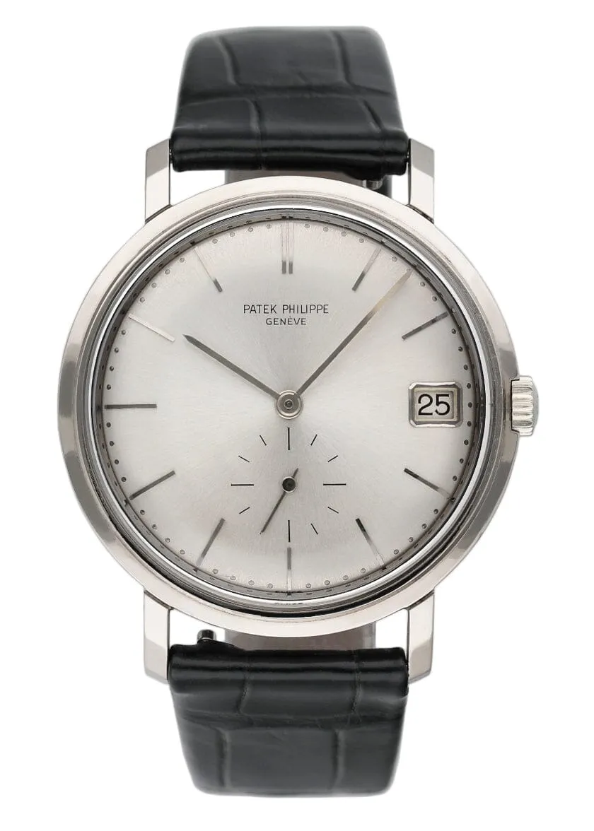 Patek Philippe Calatrava 3445G 18K White Gold Mens Watch With Archives