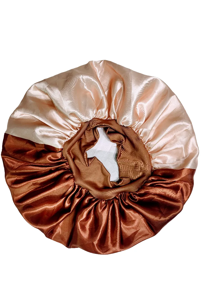 "CINNAMON" Wide Band Sleeping Satin Hair Bonnet