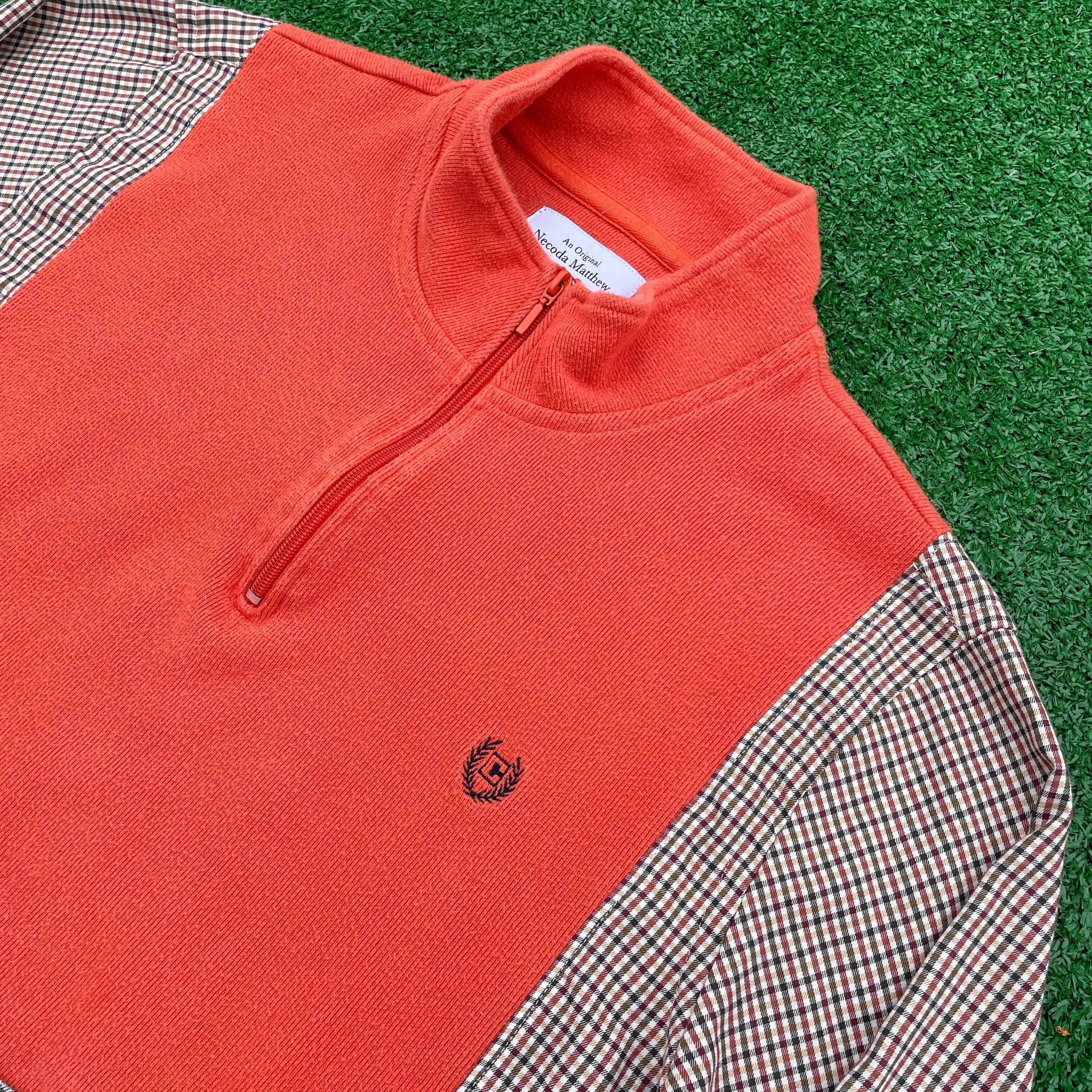 "Orange" Ya Glad Plaid Flannel Sweater Hybrid