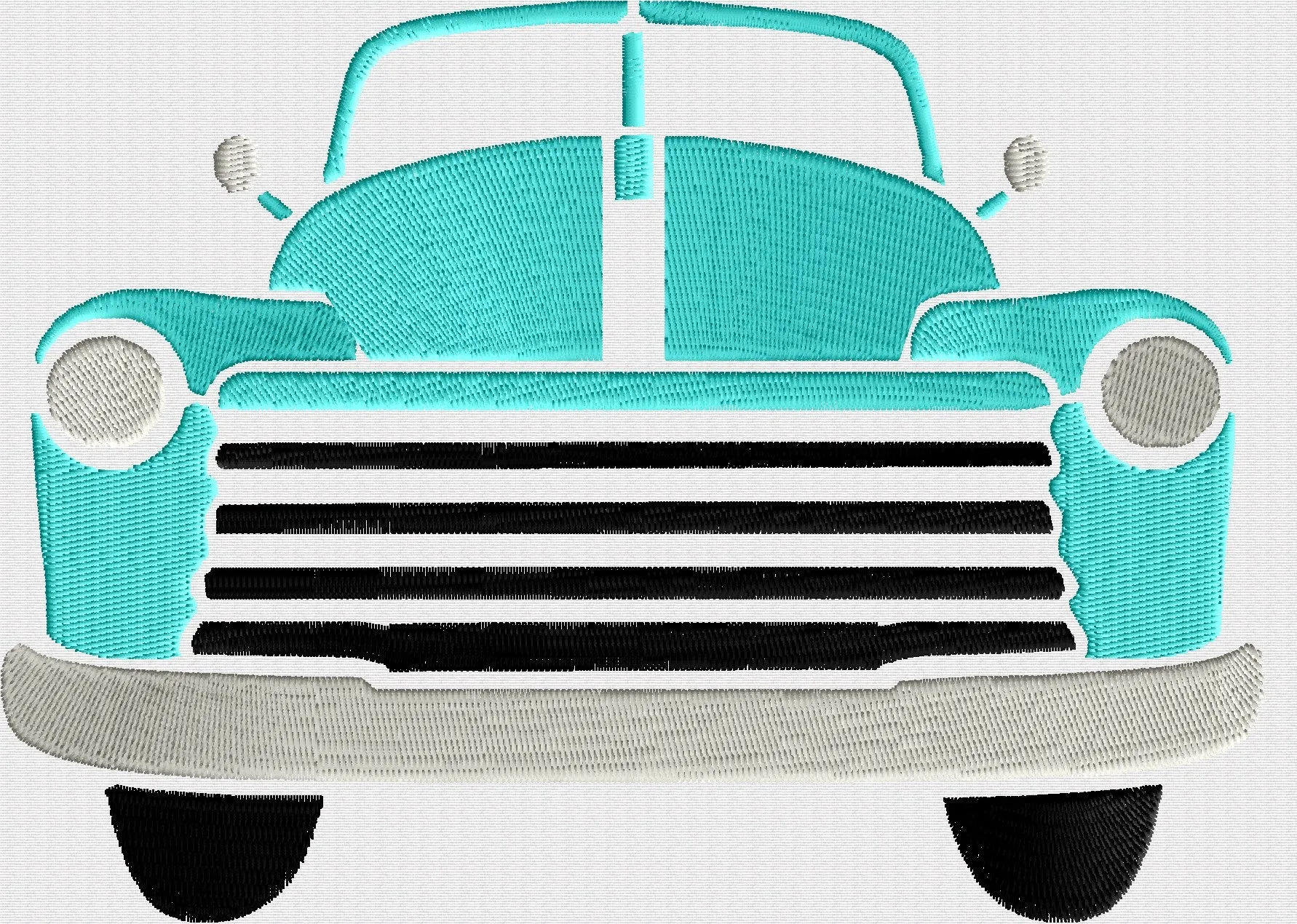 Retro Convertable Pickup truck - EMBROIDERY DESIGN file - Instant download - Hus Exp Jef Vp3 Pes Dst - 2 sizes Convertible farm 50s car