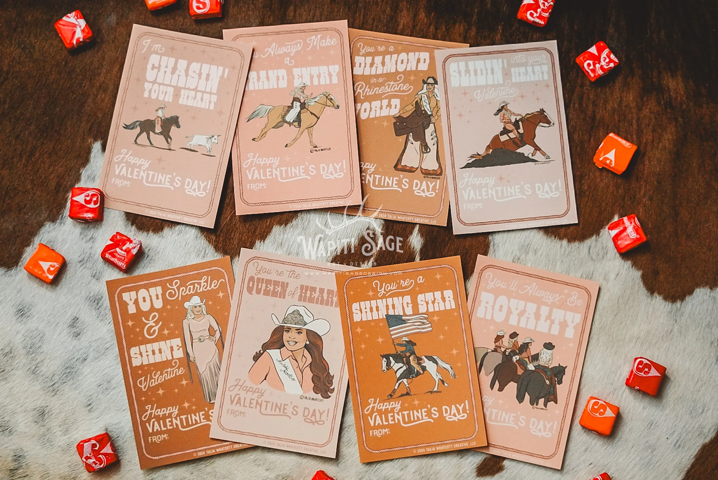 Rodeo Queen Valentine Cards Digital Printable