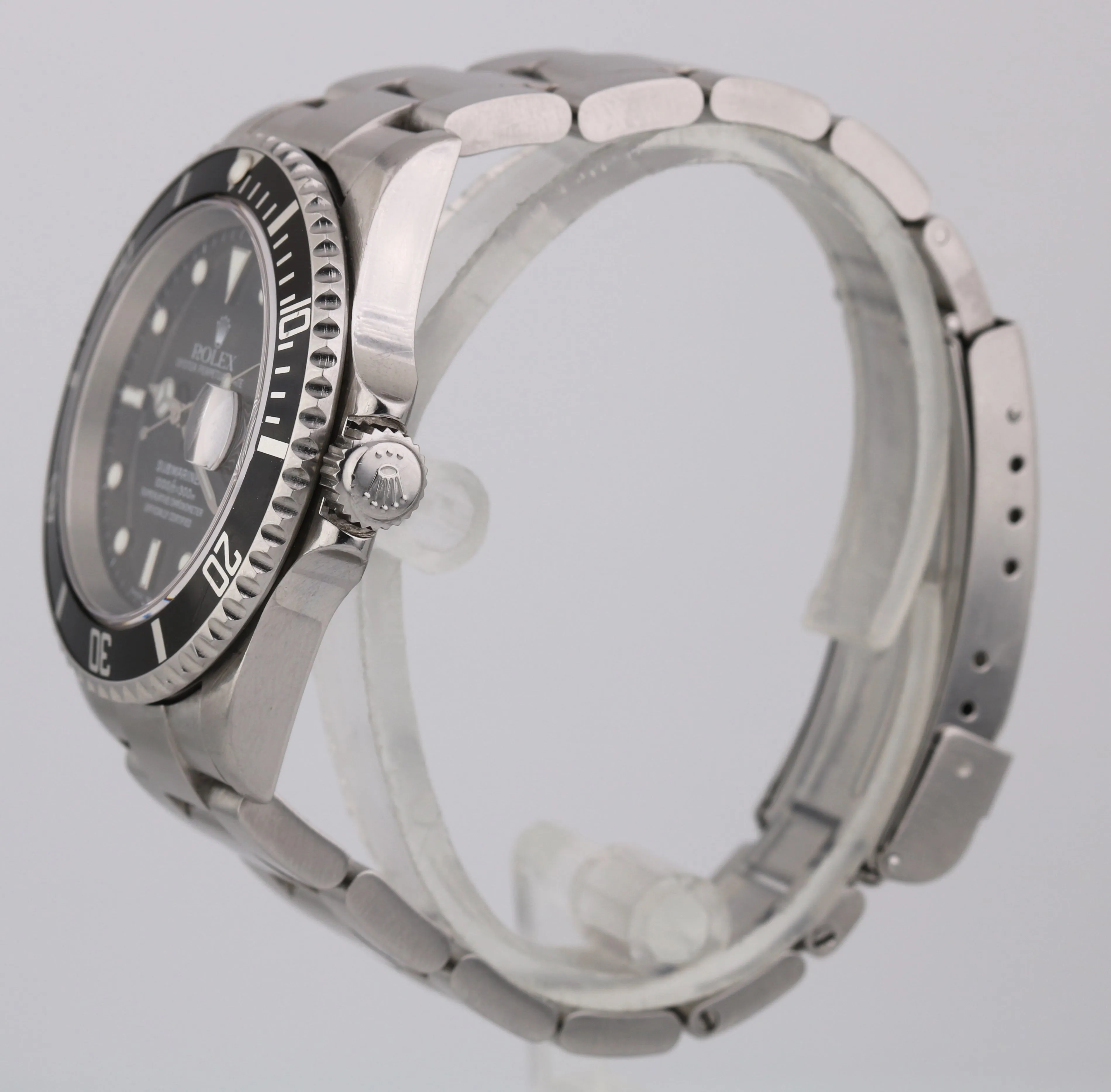 Rolex Submariner Date 16610 NO HOLES 40mm Black Stainless Z SERIAL Dive Watch