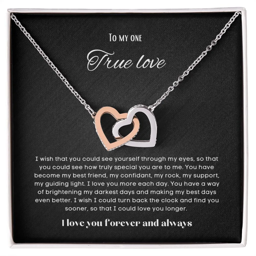 To my soulmate Interlocking hearts