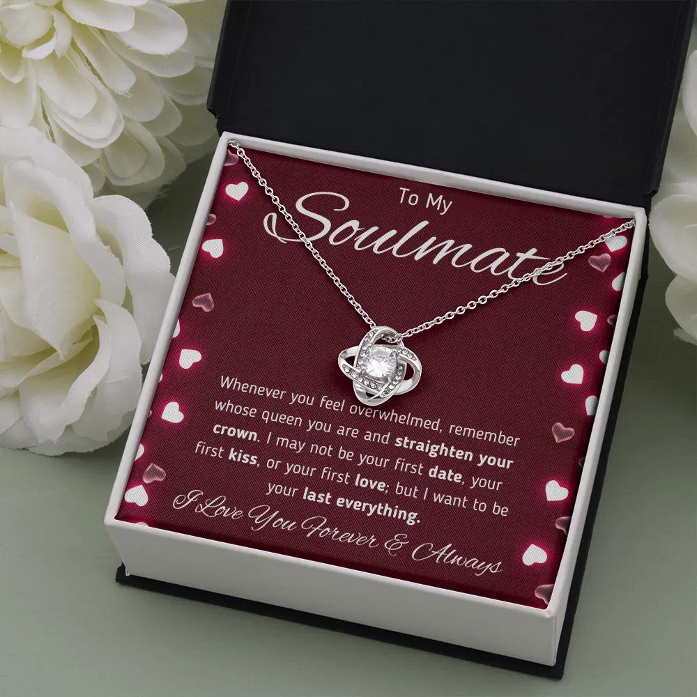 To My Soulmate Love Knot Necklace