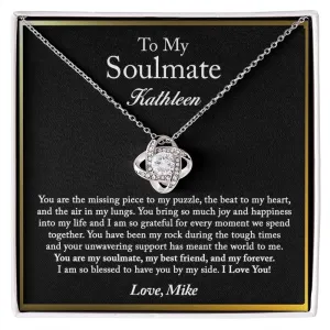 To My Soulmate Necklace, Valentine's Day Gift