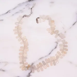 Vintage Genuine Faceted Briolette Quartz Crystal Necklace