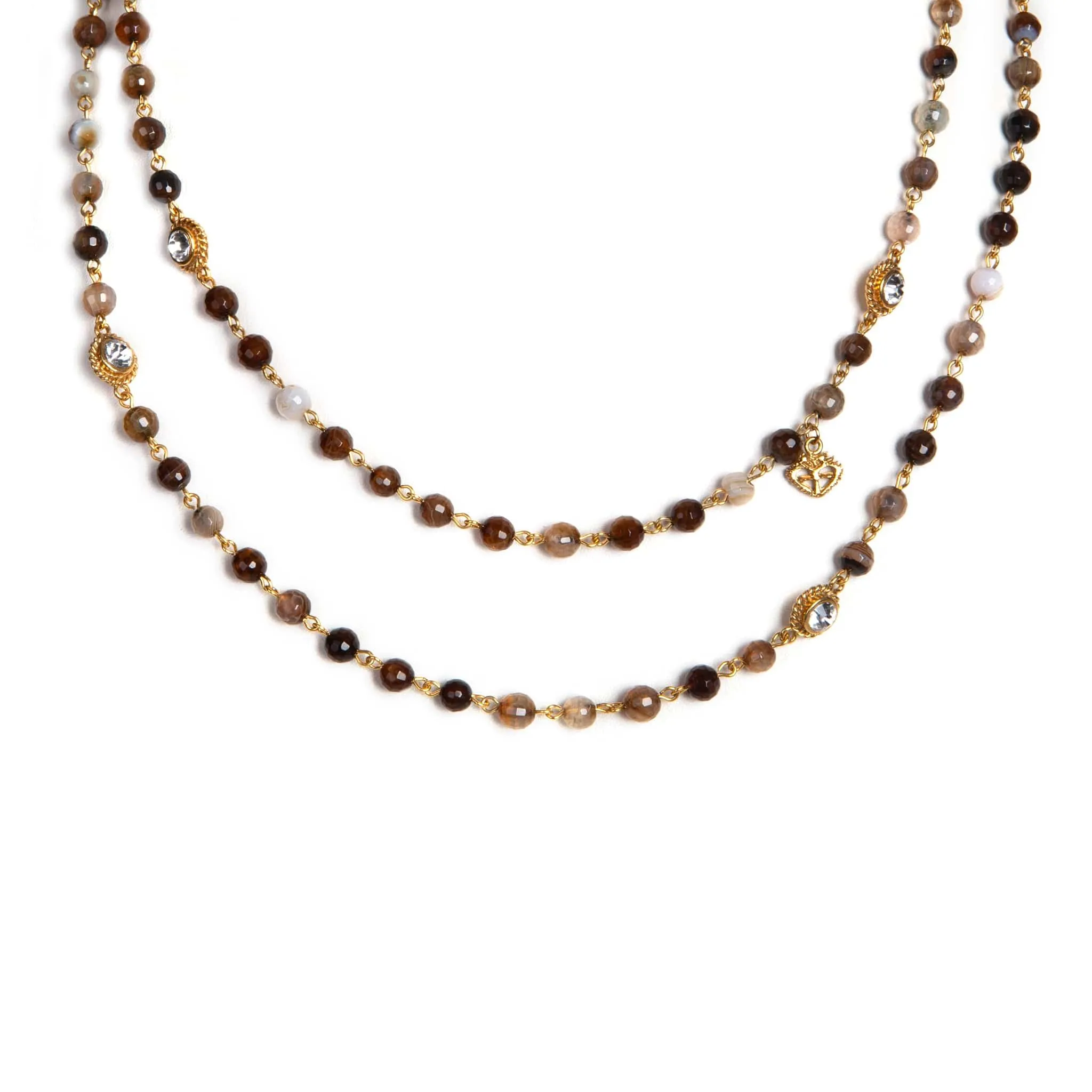 Wrap - 6mm Lux Mixed Brown Quartz